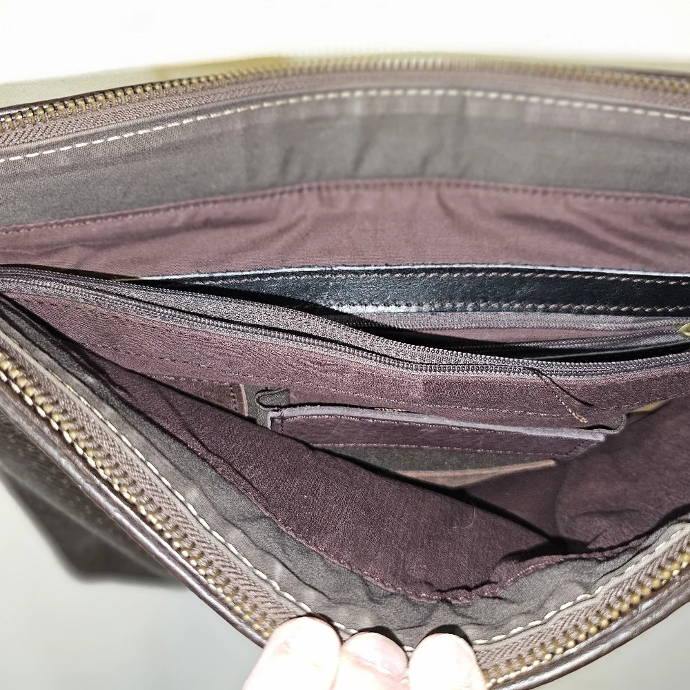 Classic Brown Leather Men's Messenger Bag